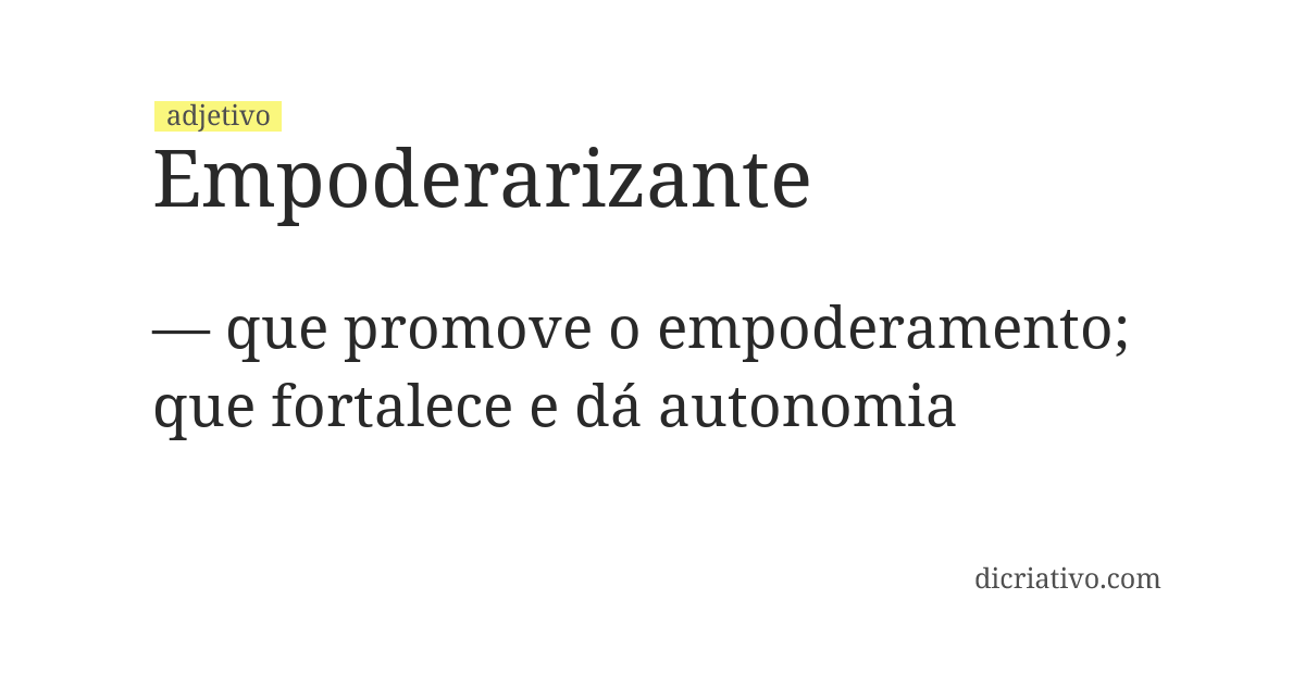 Significado de empoderarizante