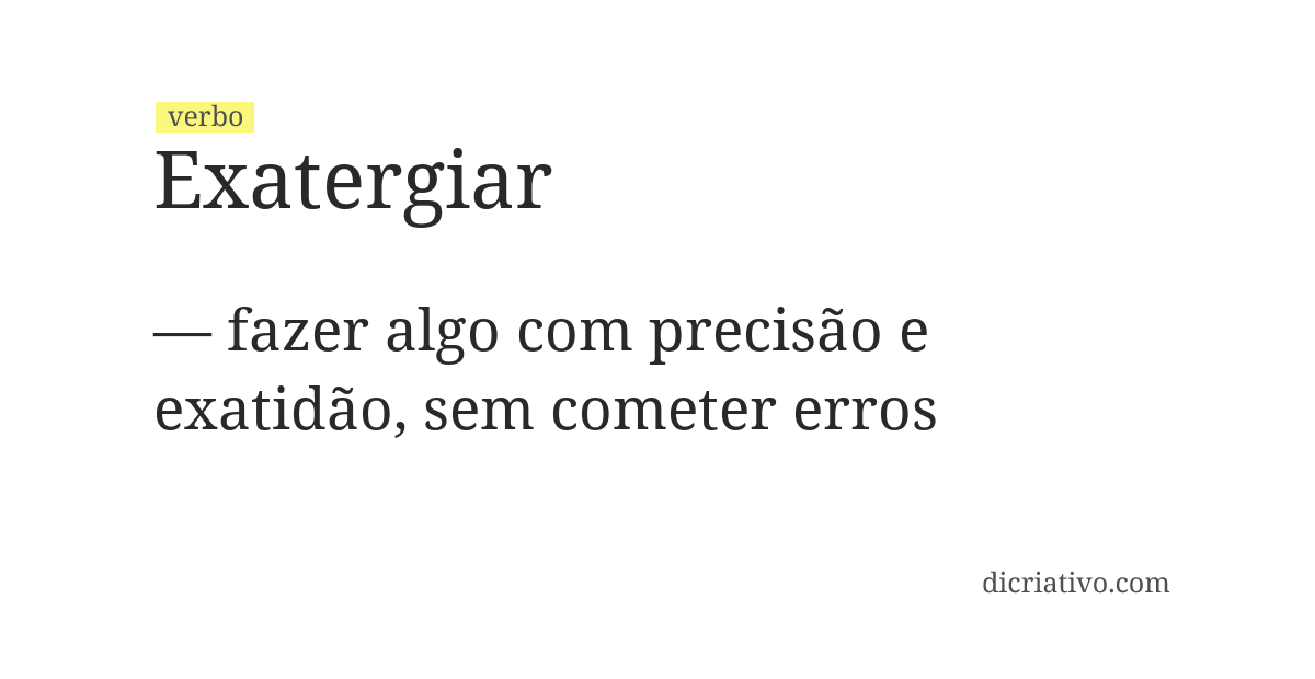 Significado de exatergiar