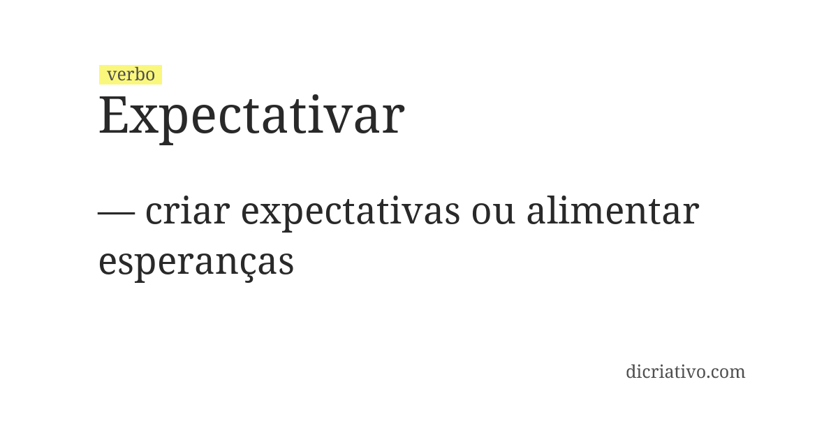 Significado de expectativar