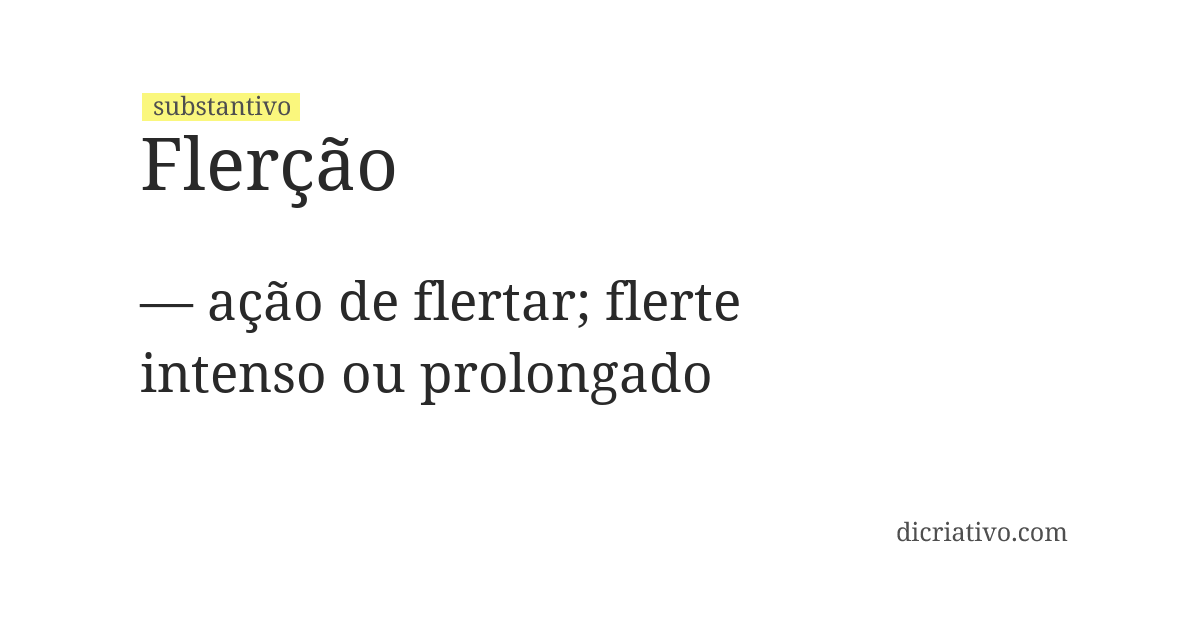 Significado de flerção