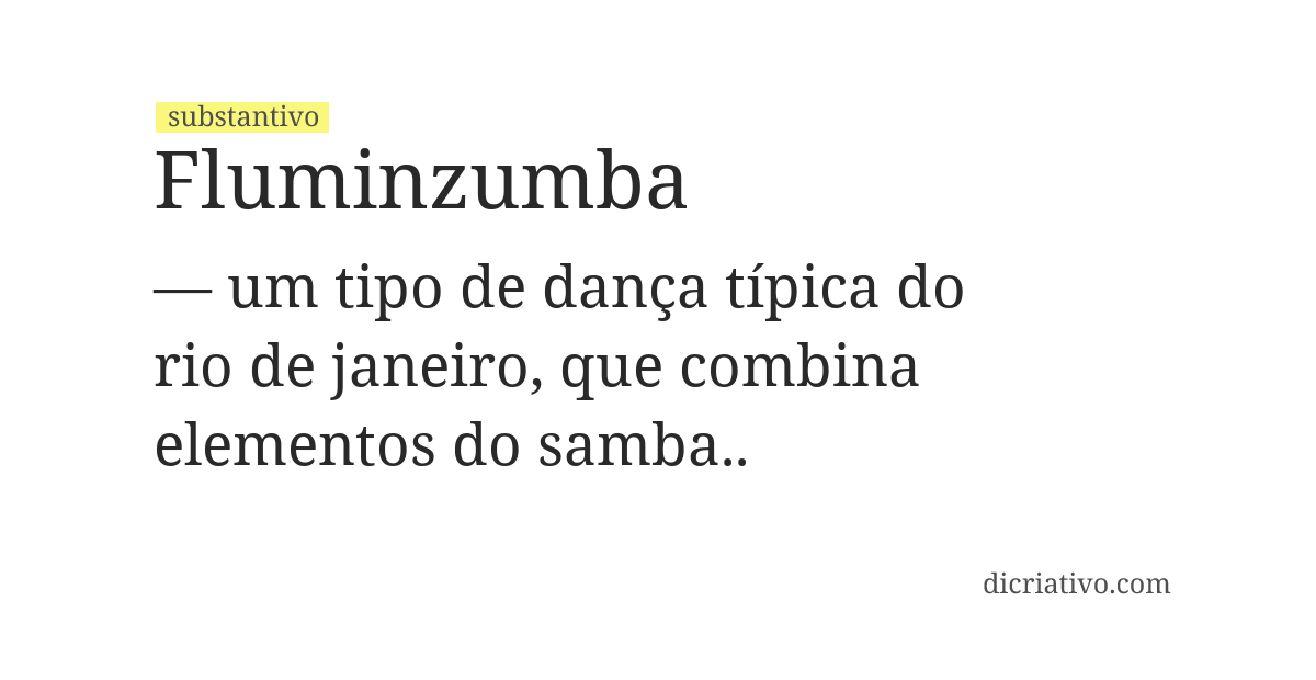 Significado de fluminzumba
