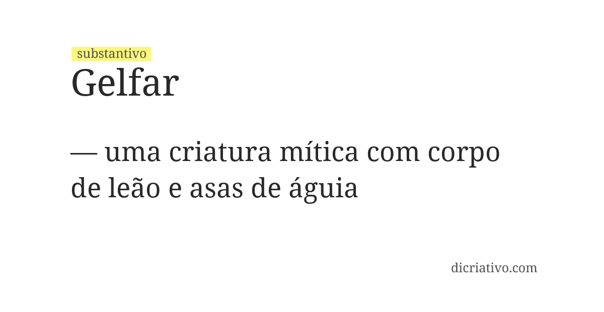 Significado de gelfar