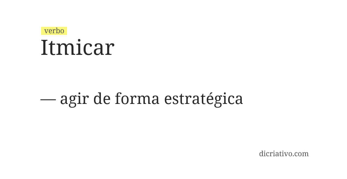 Significado de itmicar