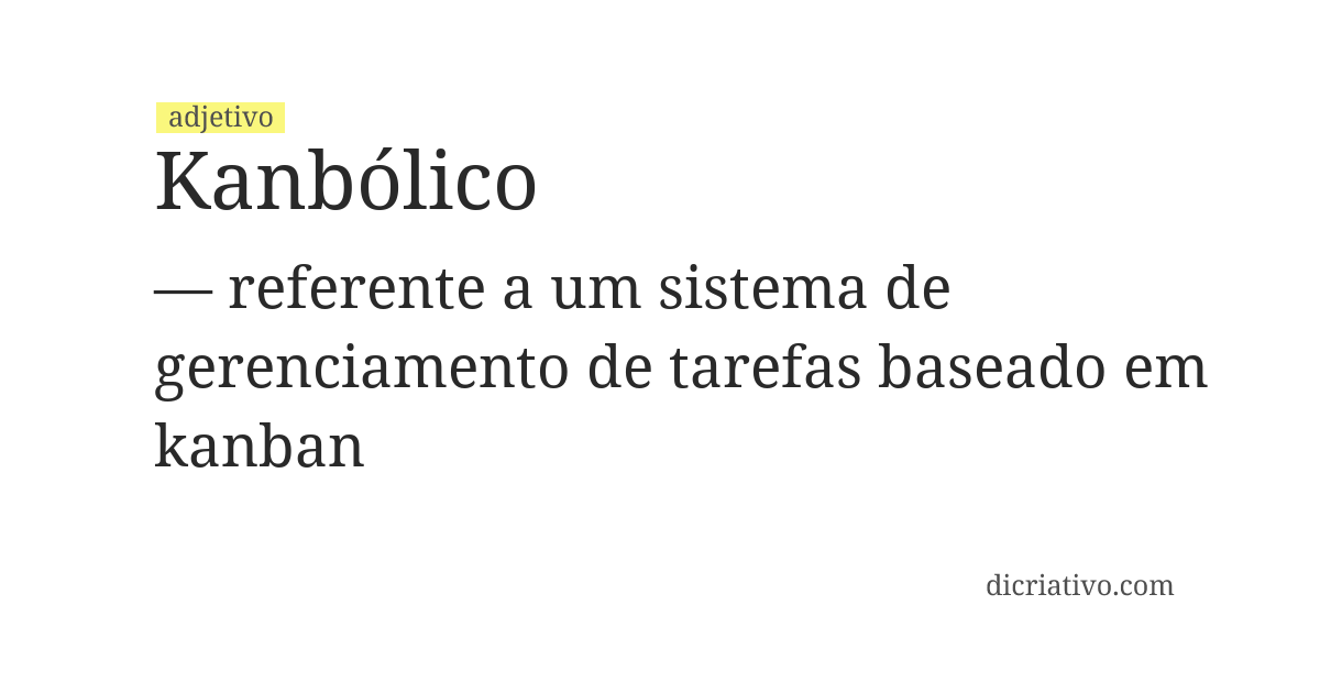 Significado de kanbólico