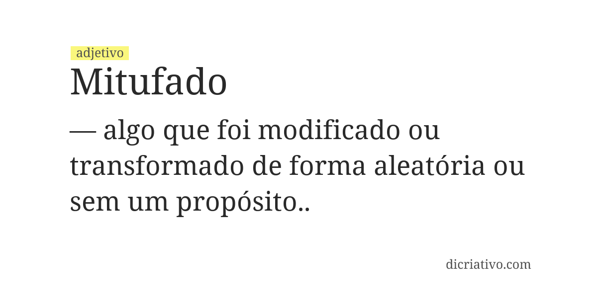 Significado de mitufado