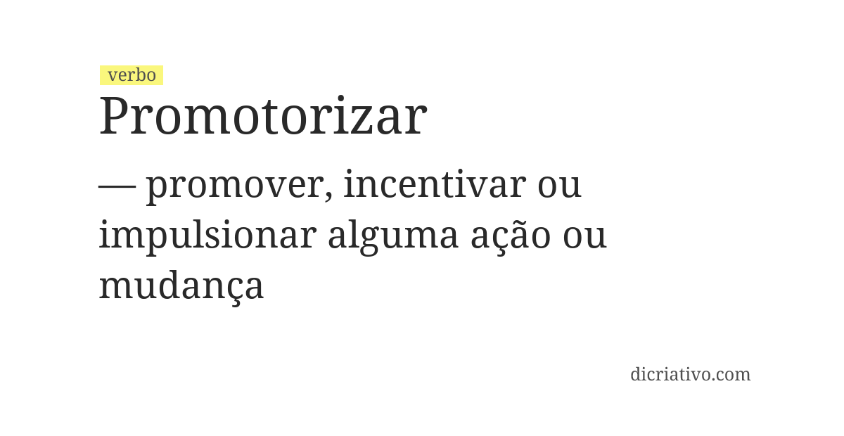 Significado de promotorizar