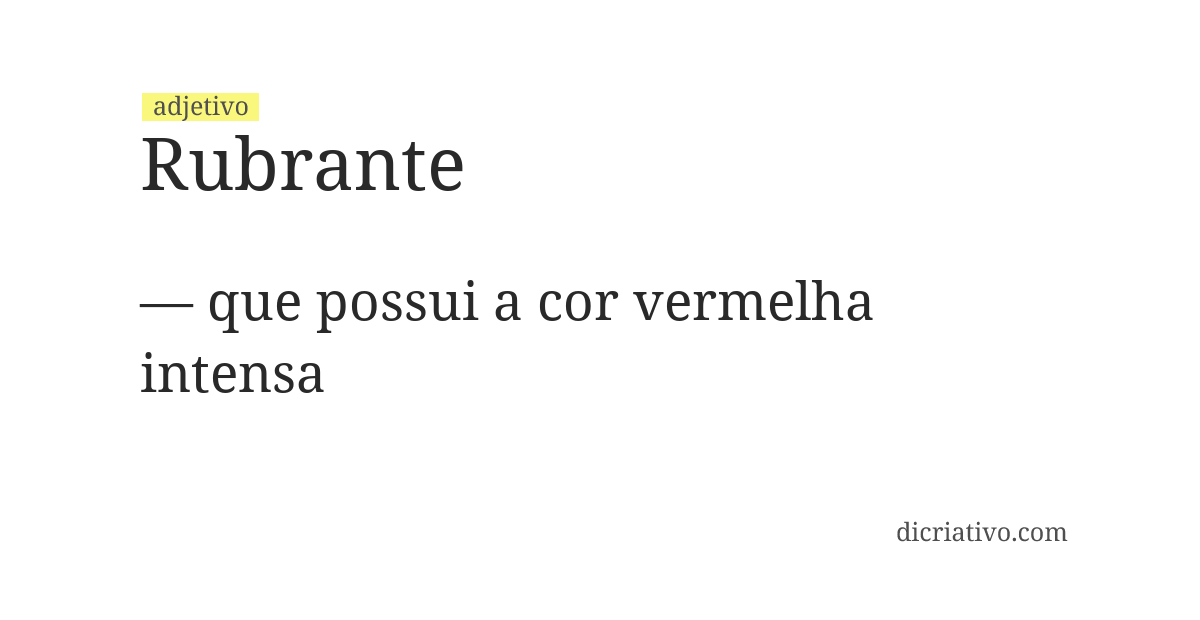 Significado de rubrante