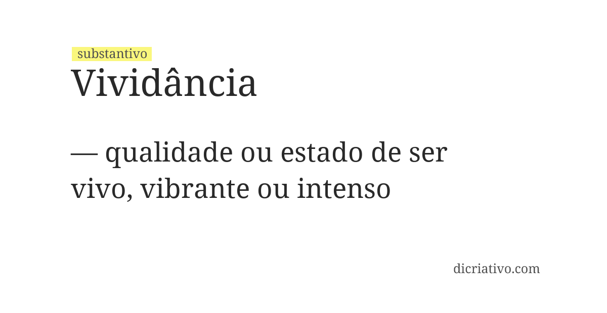 Significado de vividância
