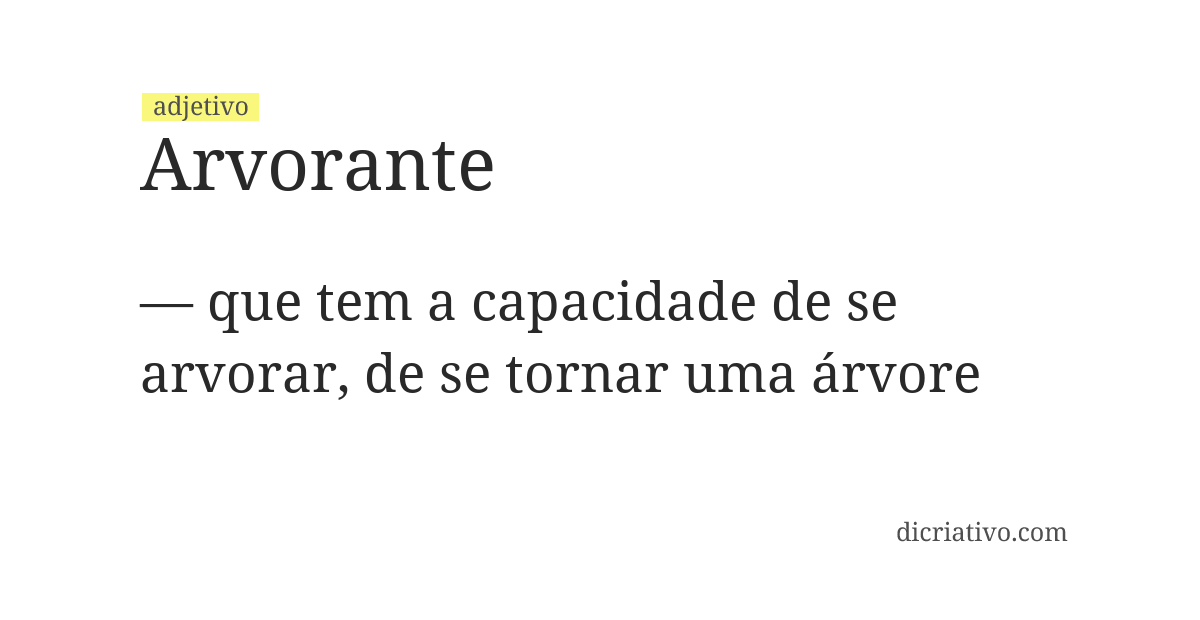 Significado de arvorante