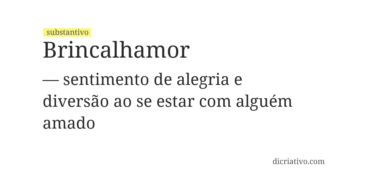 Significado de brincalhamor