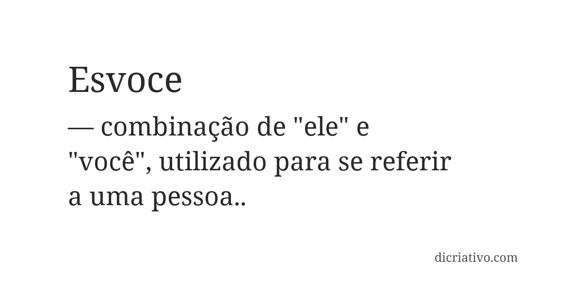 Significado de esvoce