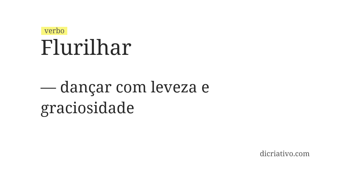 Significado de flurilhar