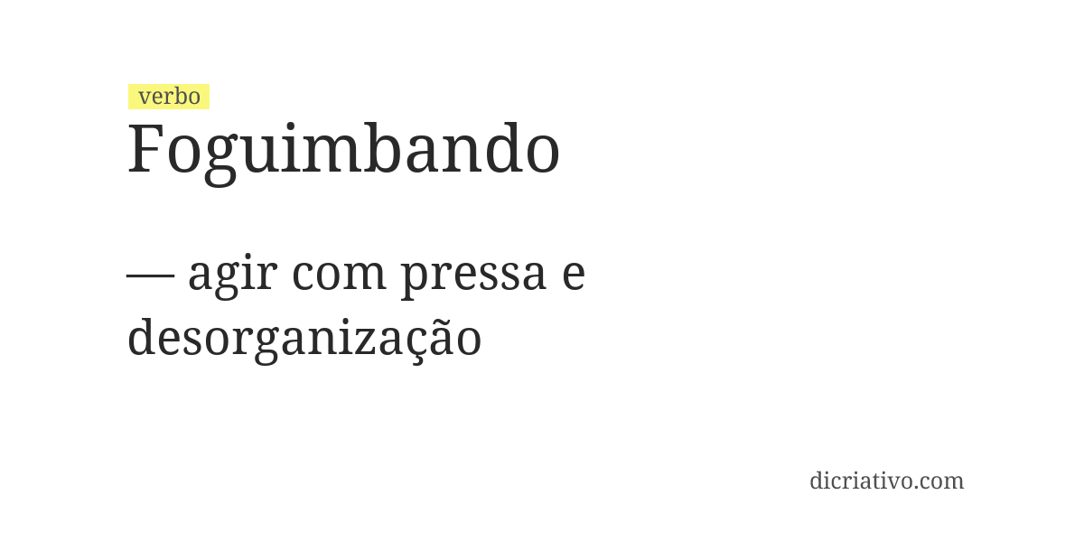 Significado de foguimbando