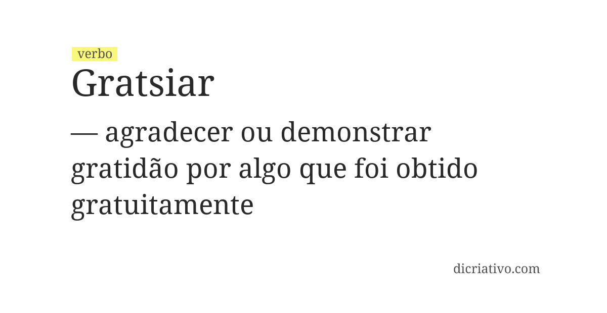 Significado de gratsiar