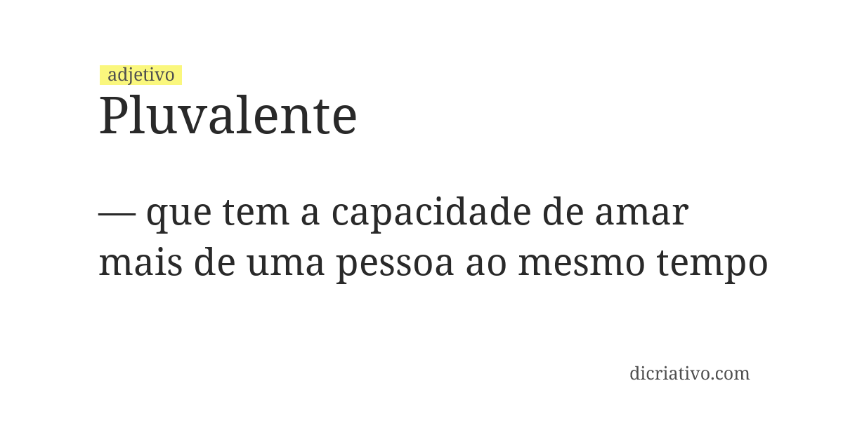 Significado de pluvalente