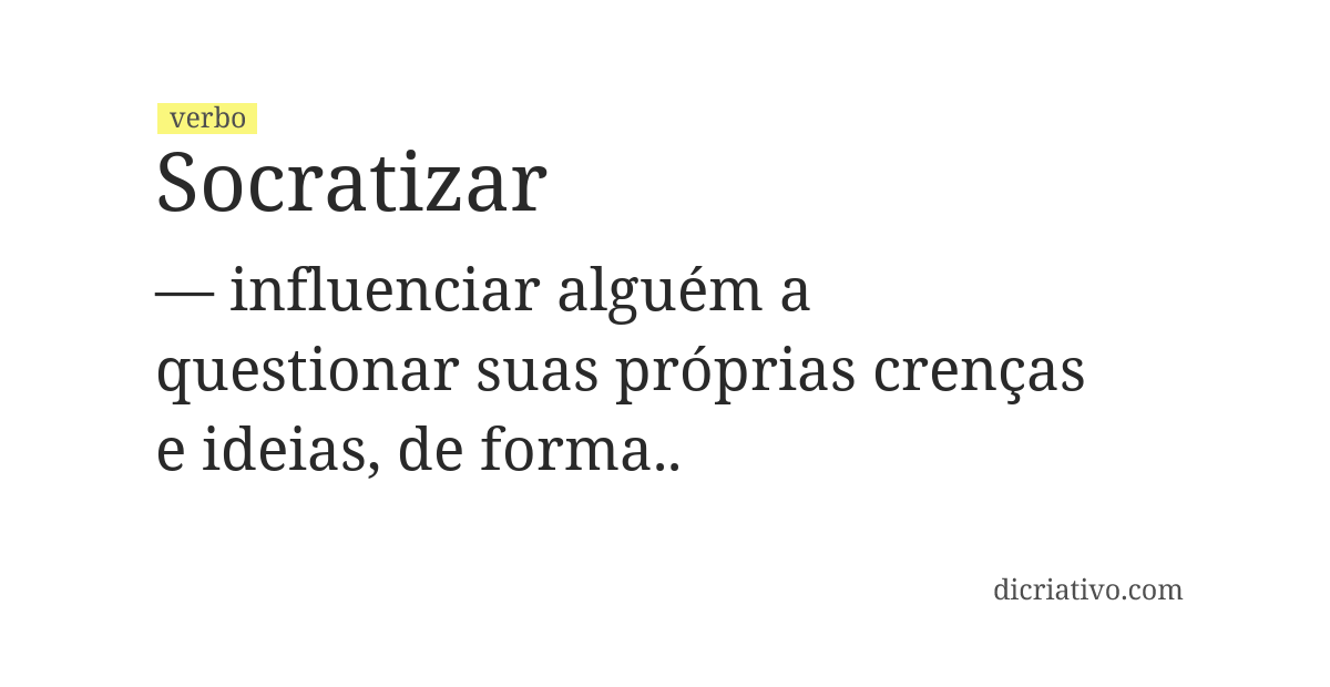 Significado de socratizar