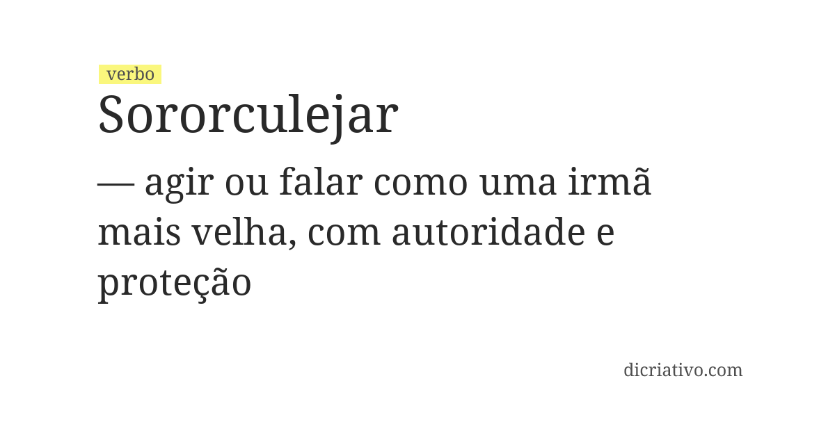Significado de sororculejar