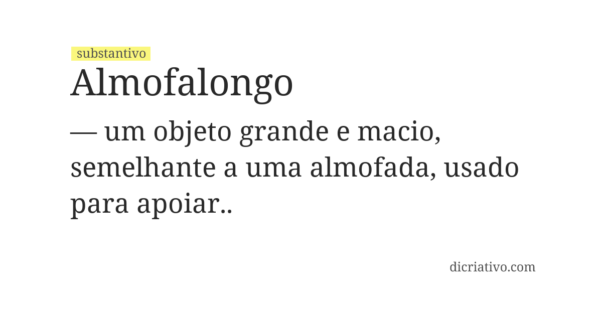 Significado de almofalongo