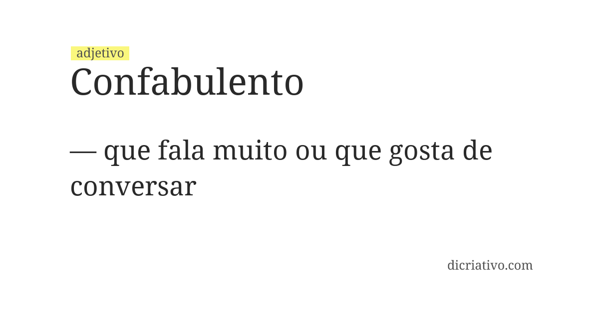 Significado de confabulento