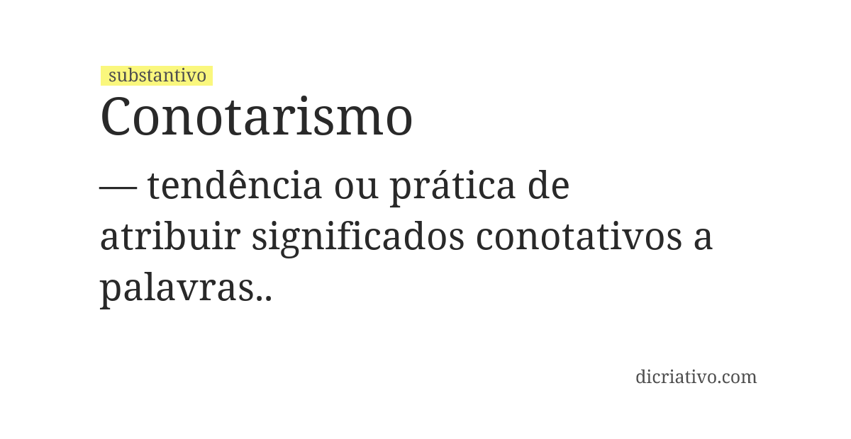 Significado de conotarismo