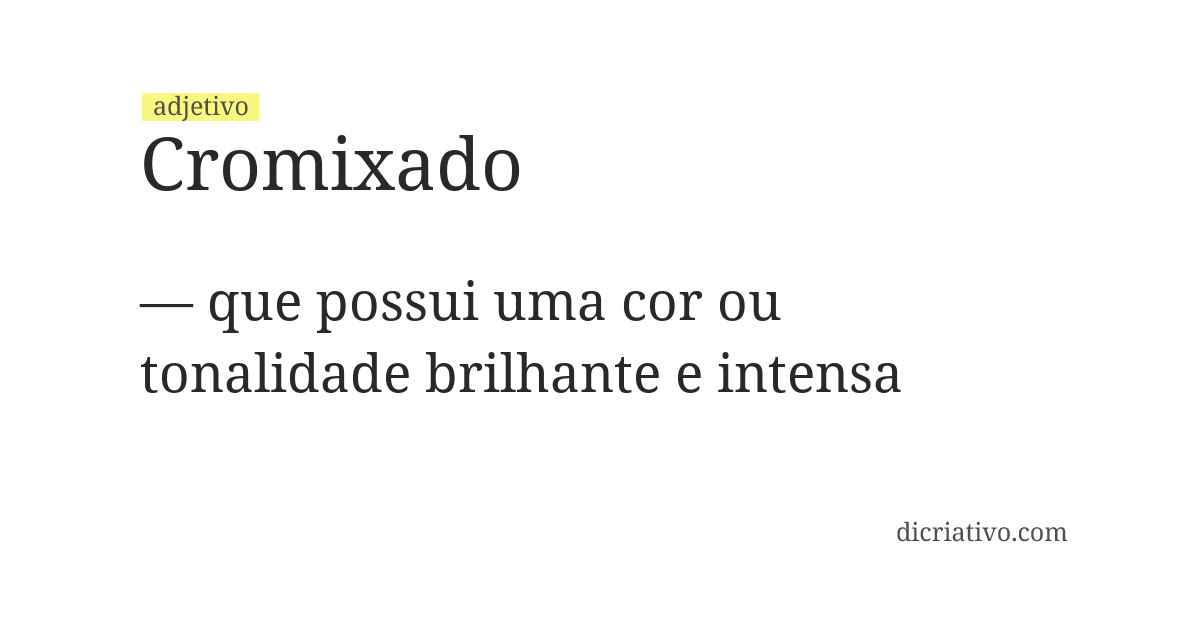 Significado de cromixado