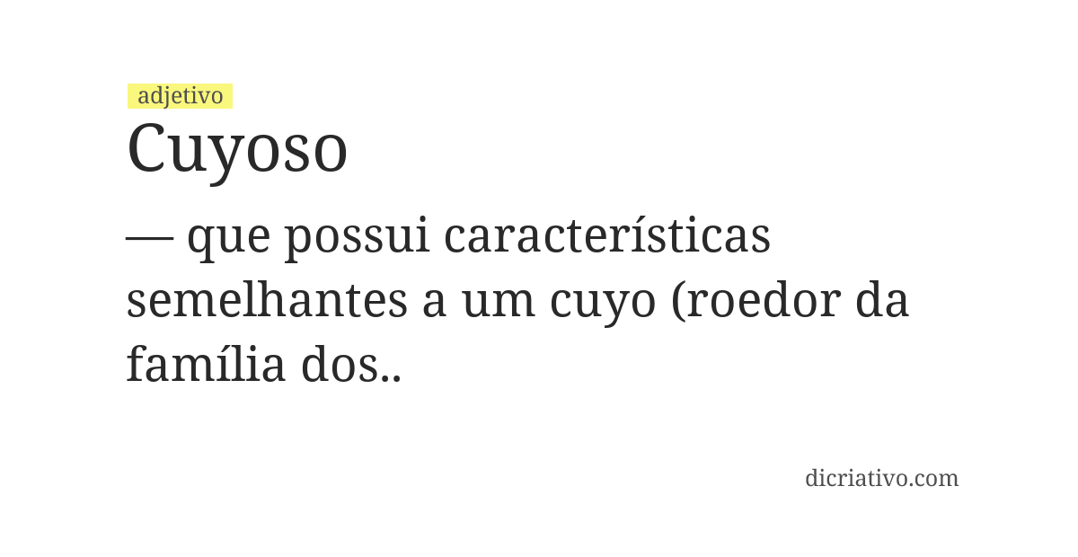 Significado de cuyoso