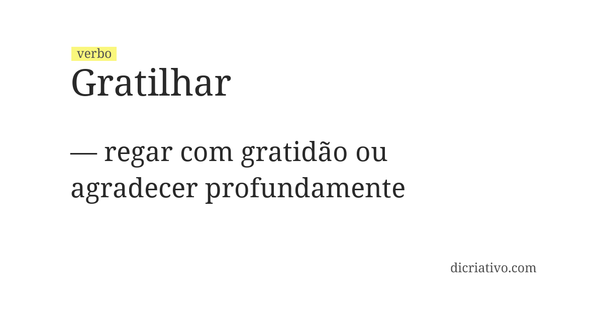 Significado de gratilhar