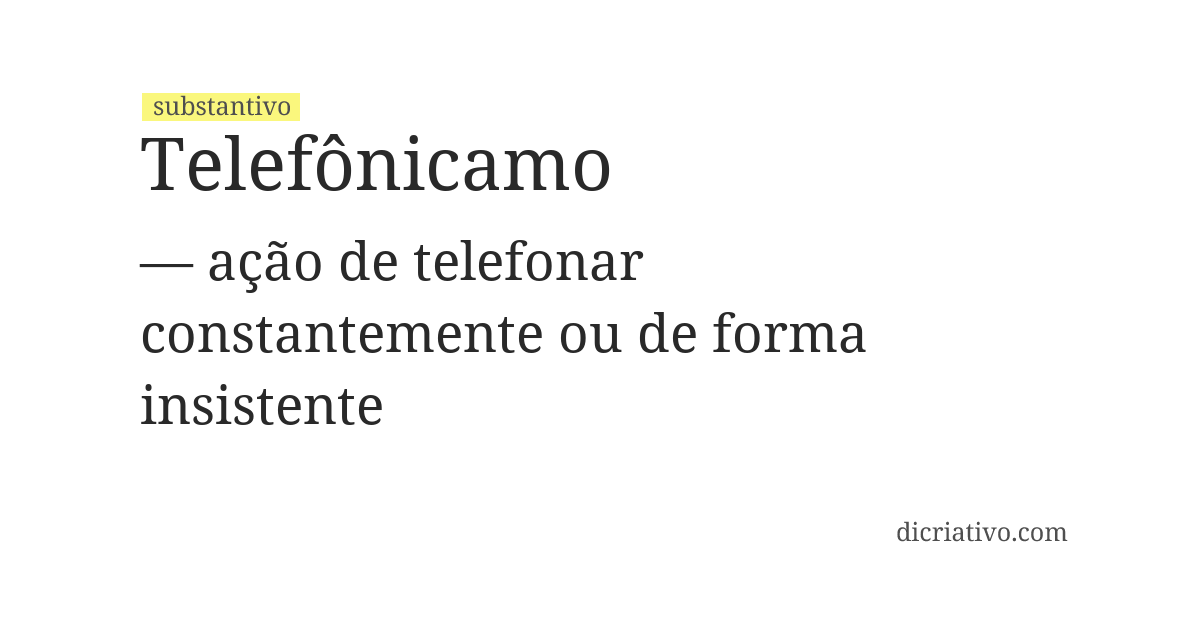Significado de telefônicamo