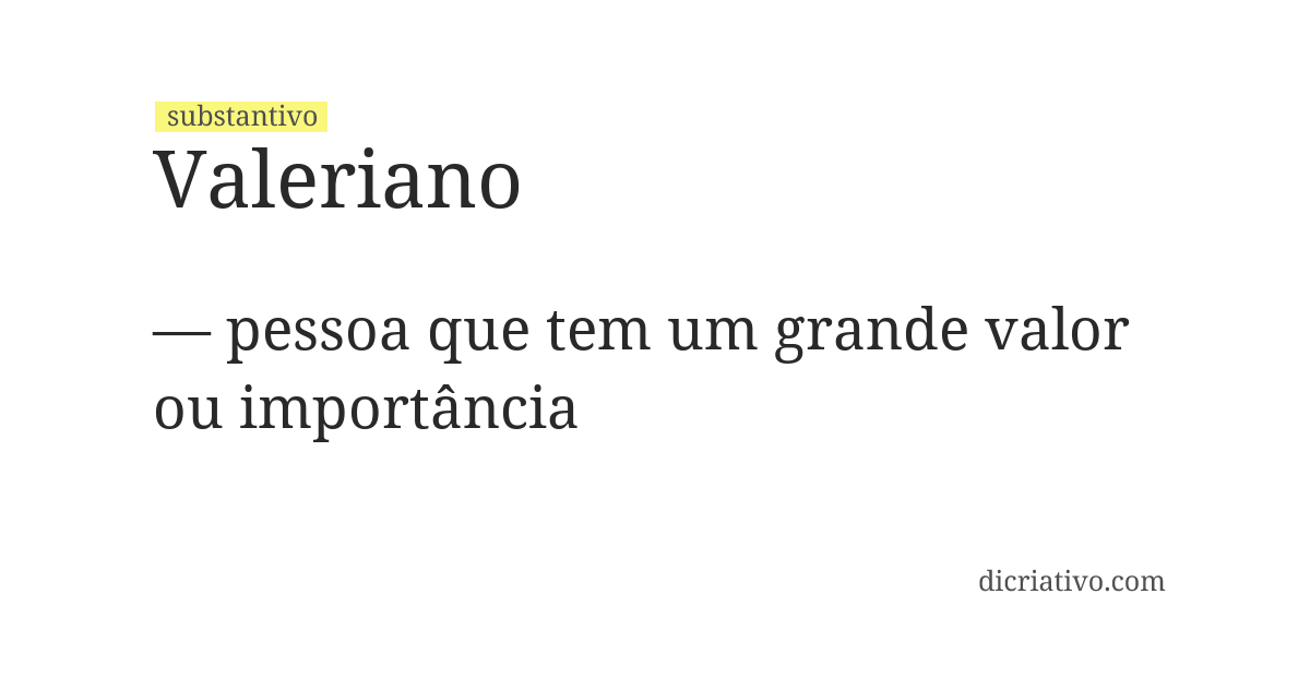 Significado de valeriano