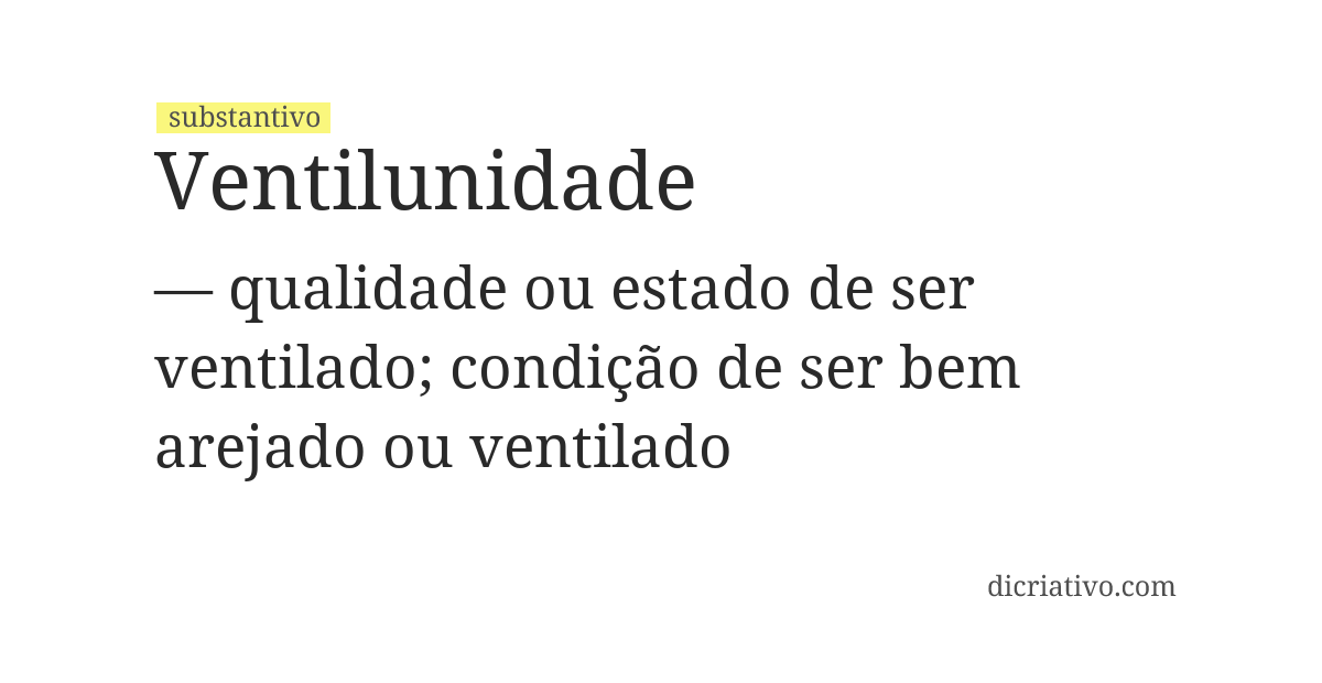 Significado de ventilunidade