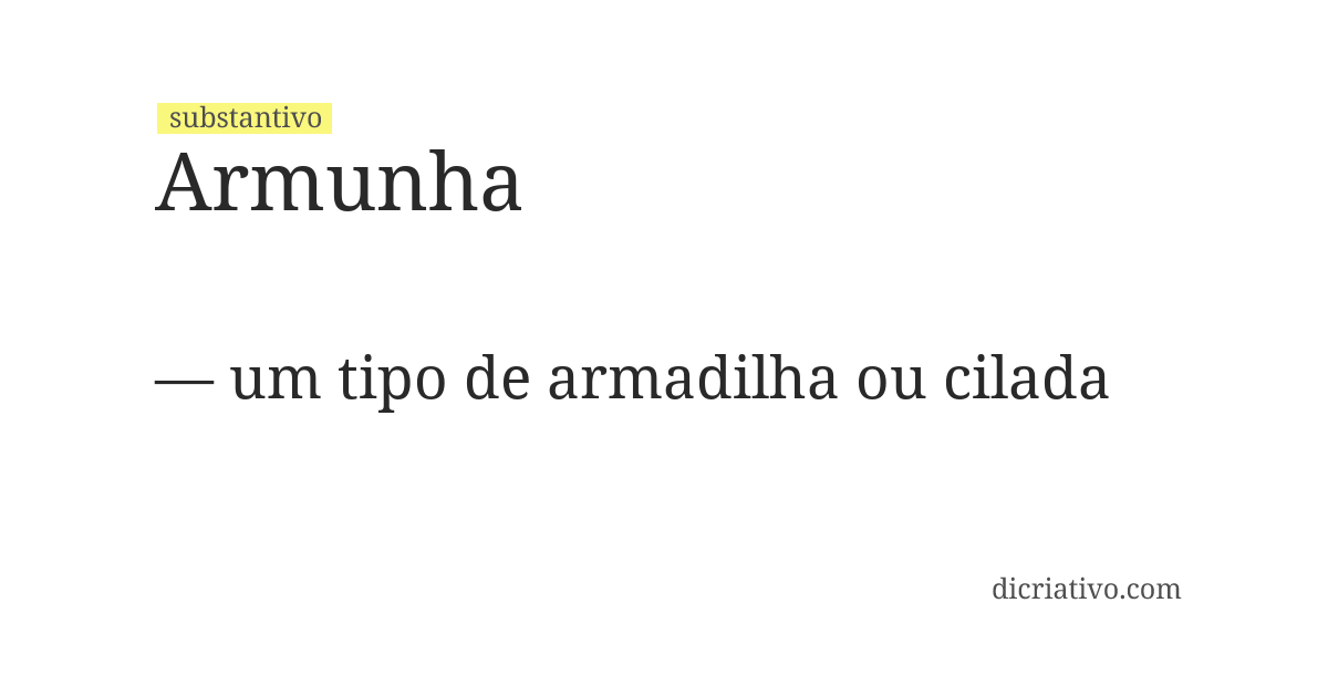 Significado de armunha