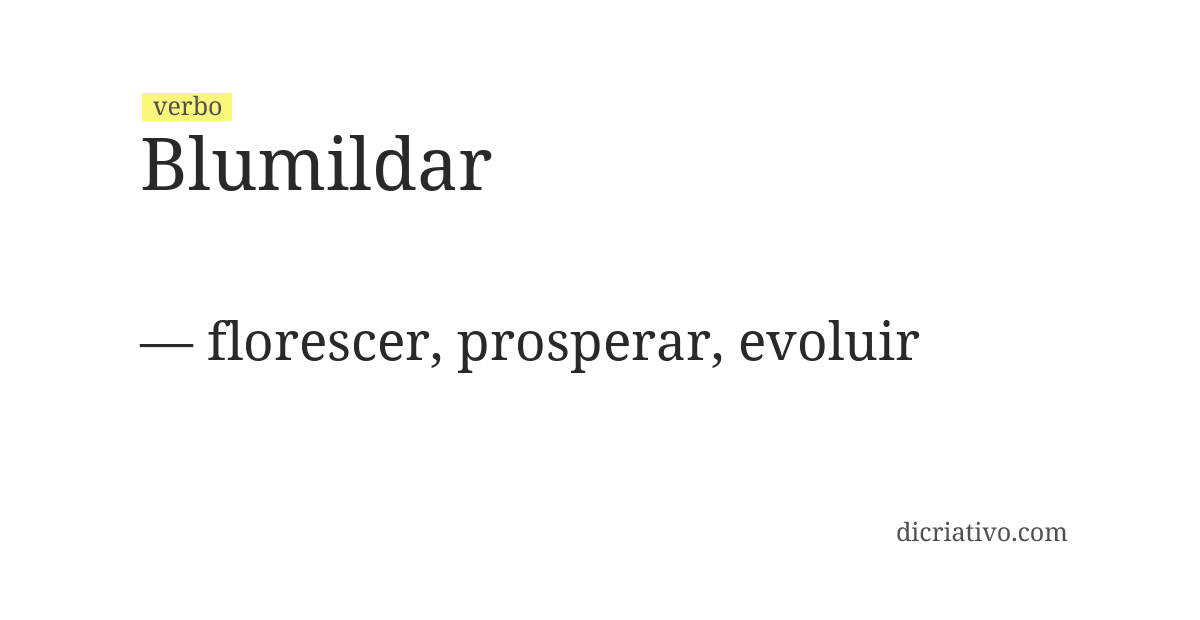 Significado de blumildar
