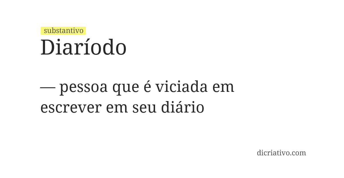 Significado de diaríodo