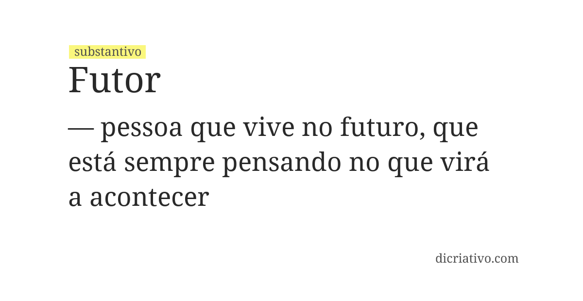 Significado de futor