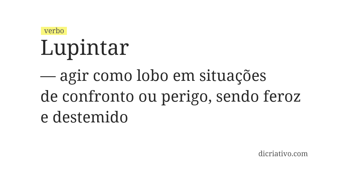 Significado de lupintar