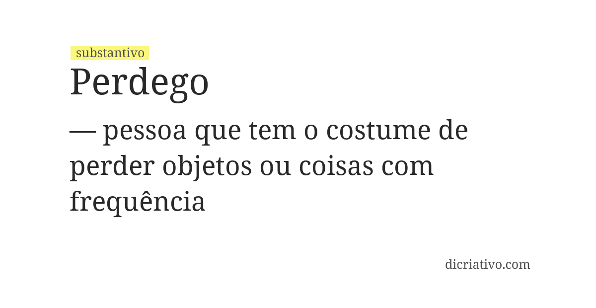 Significado de perdego