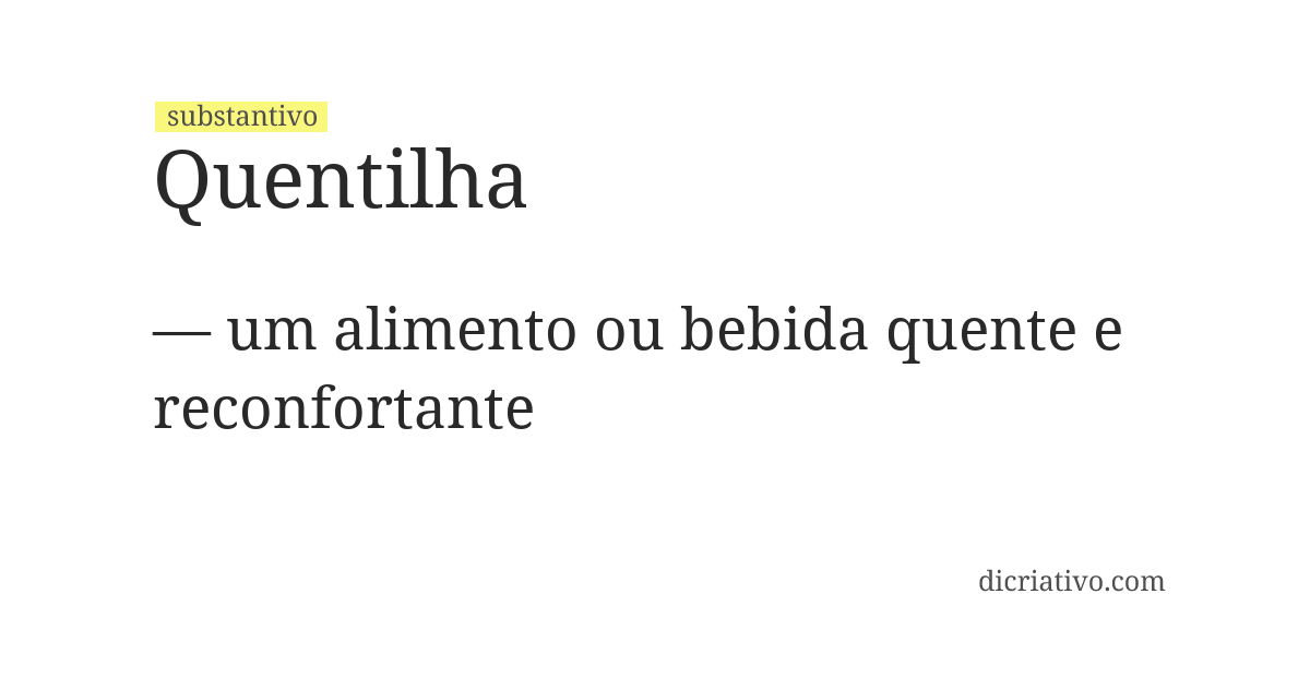 Significado de quentilha