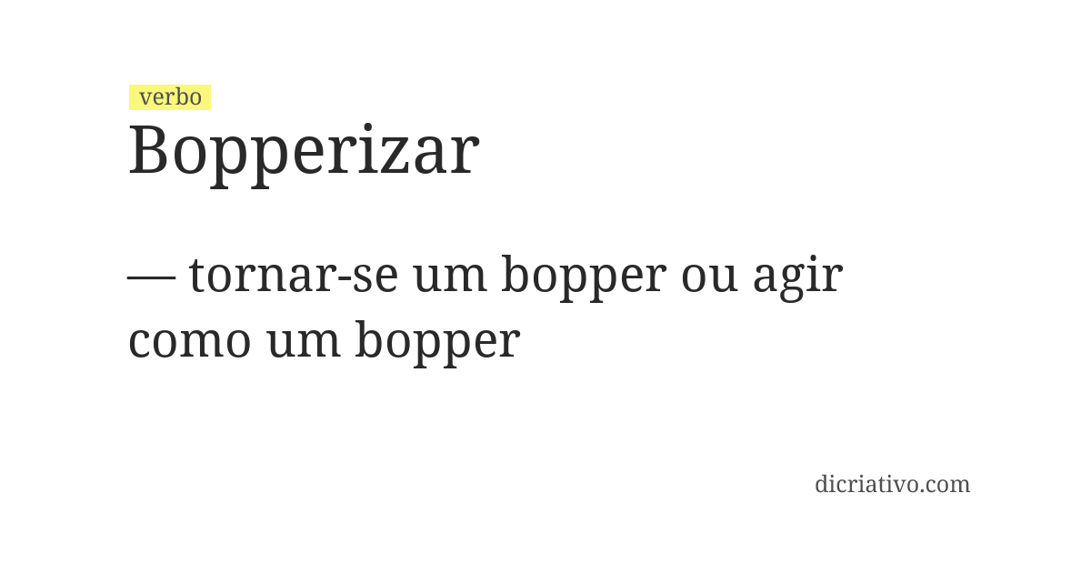 Significado de bopperizar
