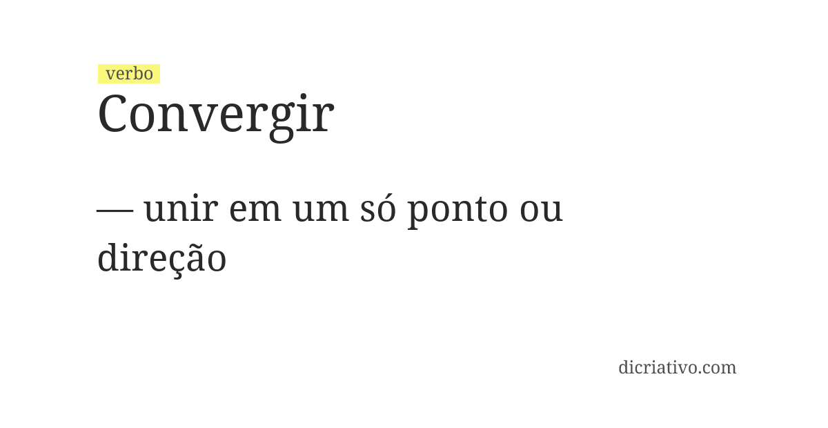 Significado de convergir