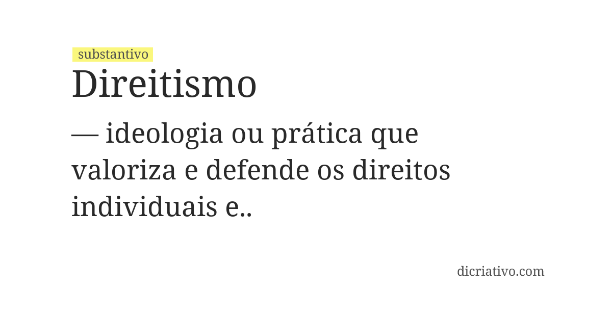 Significado de direitismo