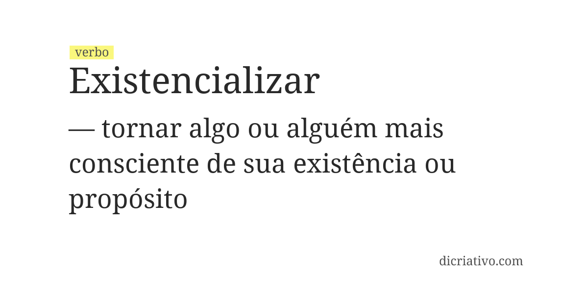 Significado de existencializar