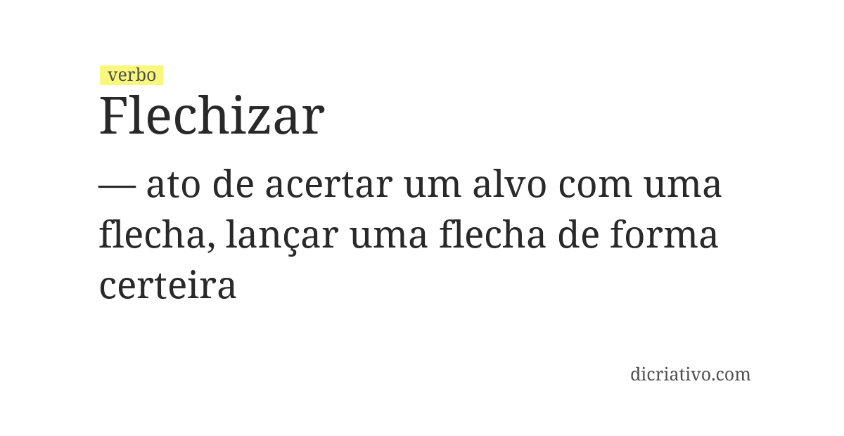 Significado de flechizar