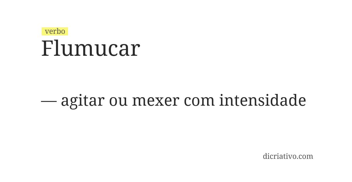 Significado de flumucar