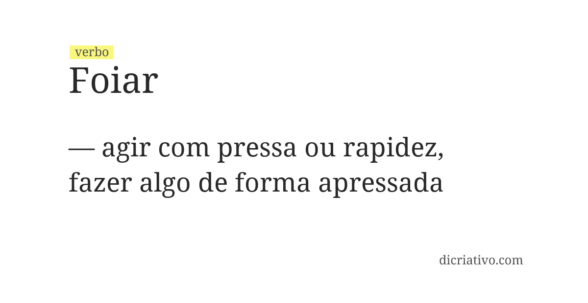 Significado de foiar