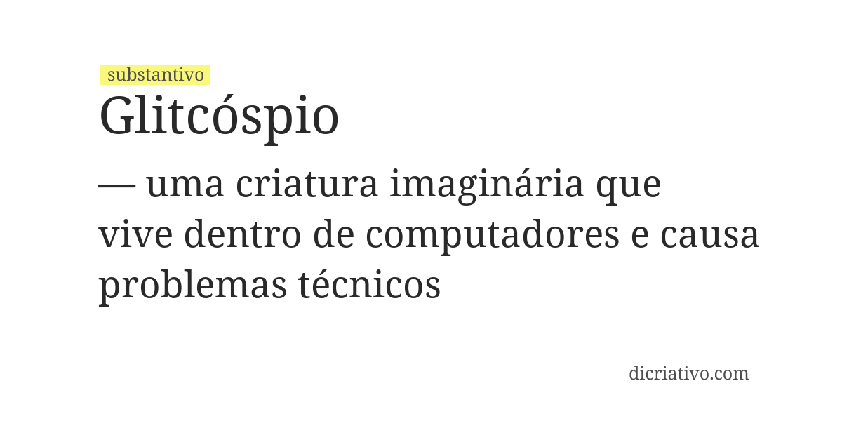 Significado de glitcóspio