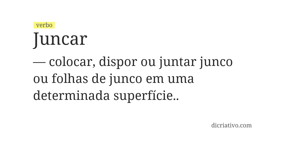 Significado de juncar