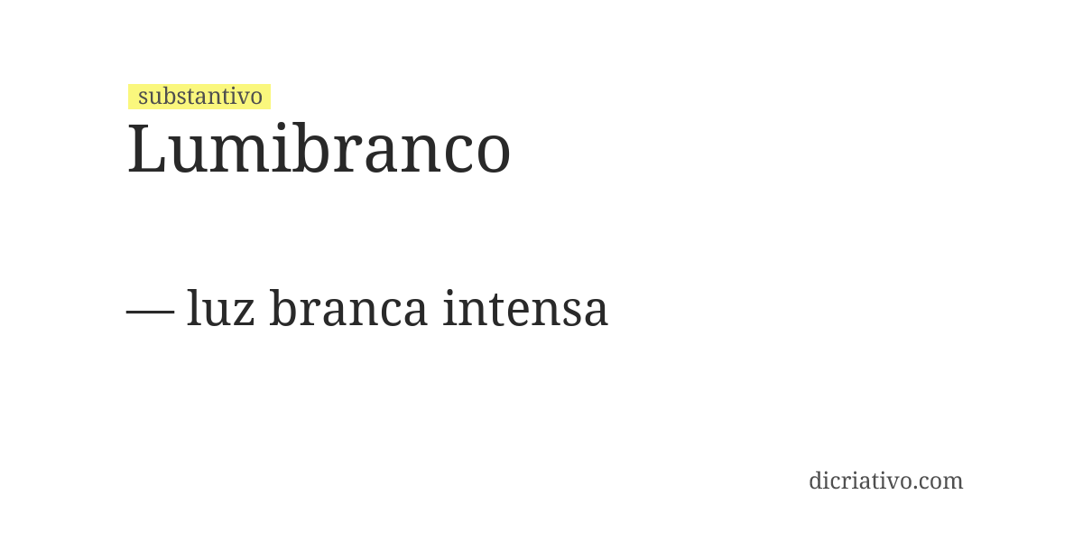 Significado de lumibranco