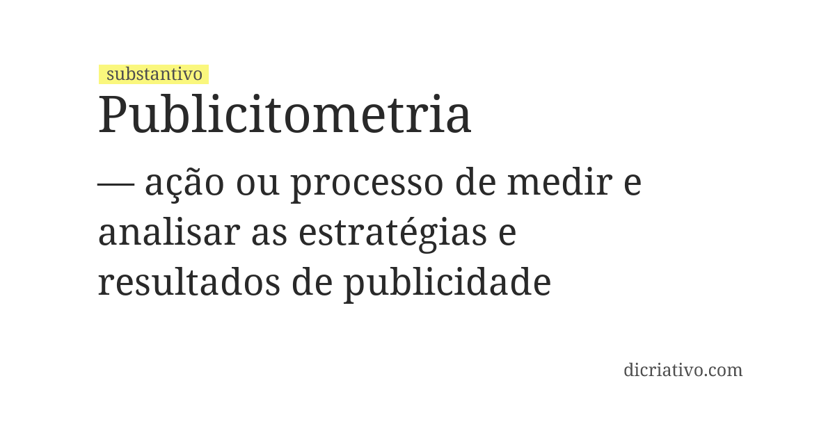 Significado de publicitometria