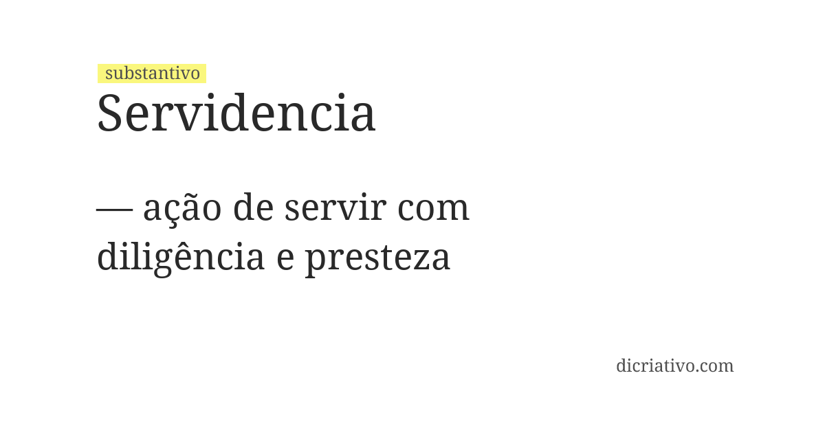 Significado de servidencia