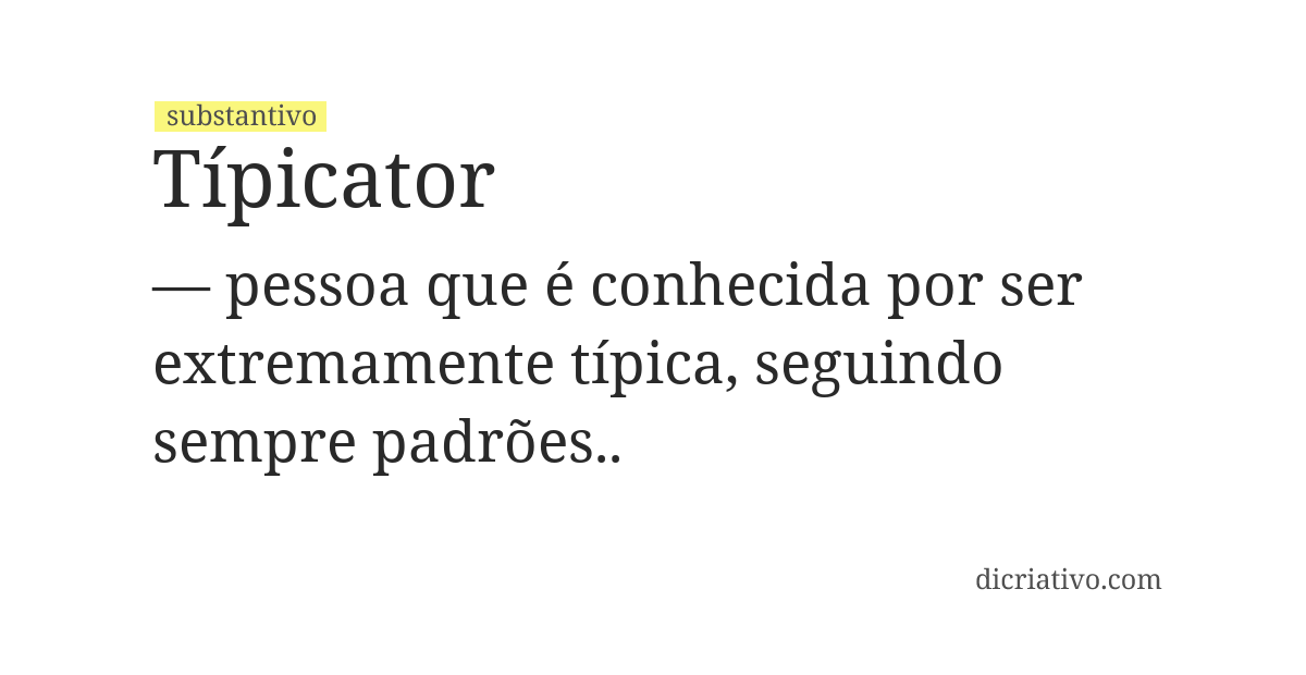 Significado de típicator